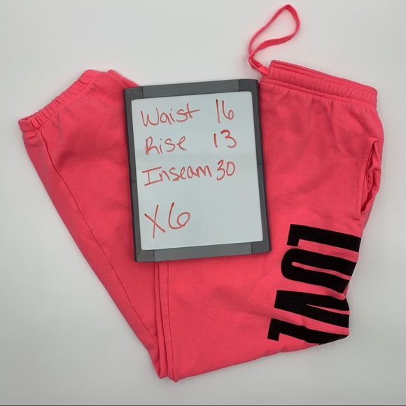 PINK Victoria Secret Sweat Pants Size M Pink - Picture 10 of 10